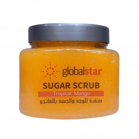مقشر السكر بالمانجو من جلوبال ستار للوجه والجسم، 600 جرام