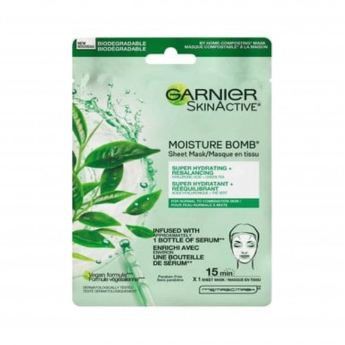 قناع ورقي مرطب للغاية من مويستشر بومب - يزيل لمعان البشرة بالشاي الأخضر قناع ورقي مرطب للغاية من مويستشر بومب - يزيل لمعان البشرة بالشاي الأخضر