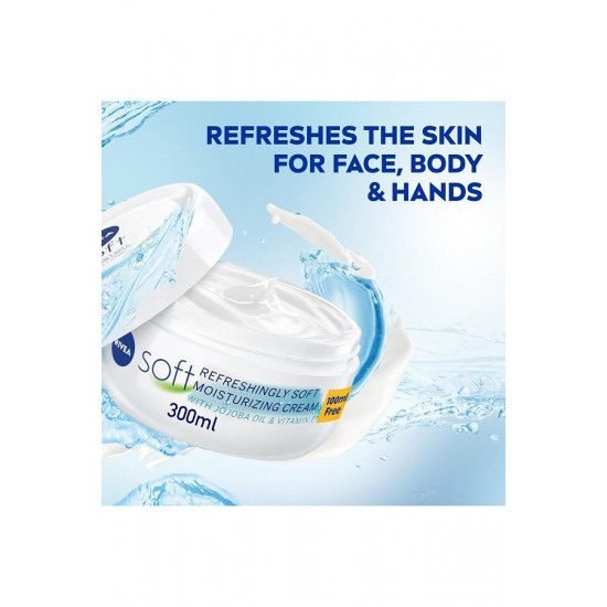 نيفيا، سوفت كريم مرطب للحصول على بشرة رطبة ومنتعشة - 300 مل نيفيا، سوفت كريم مرطب للحصول على بشرة رطبة ومنتعشة - 300 مل