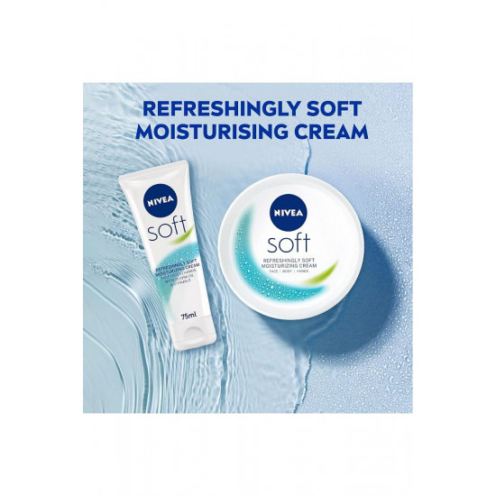 نيفيا، سوفت كريم مرطب للحصول على بشرة رطبة ومنتعشة - 300 مل نيفيا، سوفت كريم مرطب للحصول على بشرة رطبة ومنتعشة - 300 مل