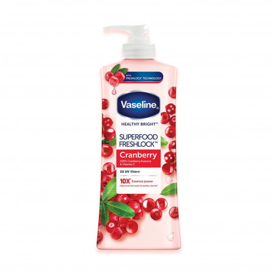 لوشن فازلين هيلثي برايت سوبر فود فريش لوك بفيتامين سي والتوت البري 500مل لوشن فازلين هيلثي برايت سوبر فود فريش لوك بفيتامين سي والتوت البري 500مل