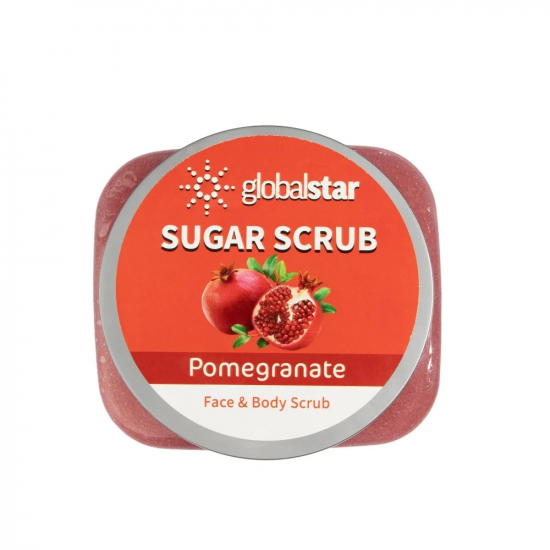 جلوبال ستار صنفرة سكر للوجه والجسم بالرمان 600جم
