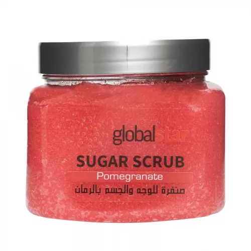 جلوبال ستار صنفرة سكر للوجه والجسم بالرمان 600جم
