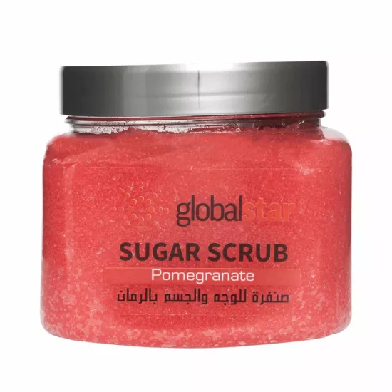 جلوبال ستار صنفرة سكر للوجه والجسم بالرمان 600جم