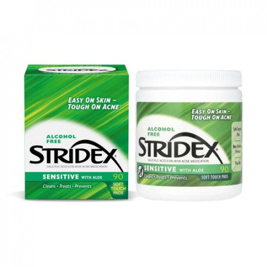 مسحات حب الشباب الطبية من ستريدكس للبشرة الحساسة 90 قطعة