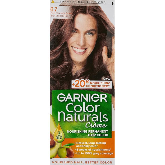 صبغة شعر غارنييه كولور ناتشرالز الدائمة - 6.7 بني شوكولاتة نقي صبغة شعر غارنييه كولور ناتشرالز الدائمة - 6.7 بني شوكولاتة نقي