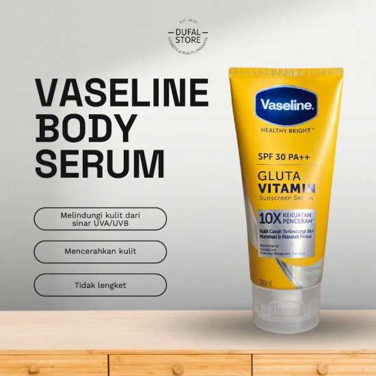 سيروم واقي من الشمس بعامل حماية من الشمس SPF30 PA+وجلوتا فيتامين من فازلين- 180مل سيروم واقي من الشمس بعامل حماية من الشمس SPF30 PA+وجلوتا فيتامين من فازلين- 180مل