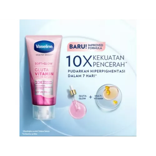 سيروم فازلين جلوتا فيتامين لتفتيح البقع الداكنة مع عامل حماية من الشمس 20- 180 مل سيروم فازلين جلوتا فيتامين لتفتيح البقع الداكنة مع عامل حماية من الشمس 20- 180 مل