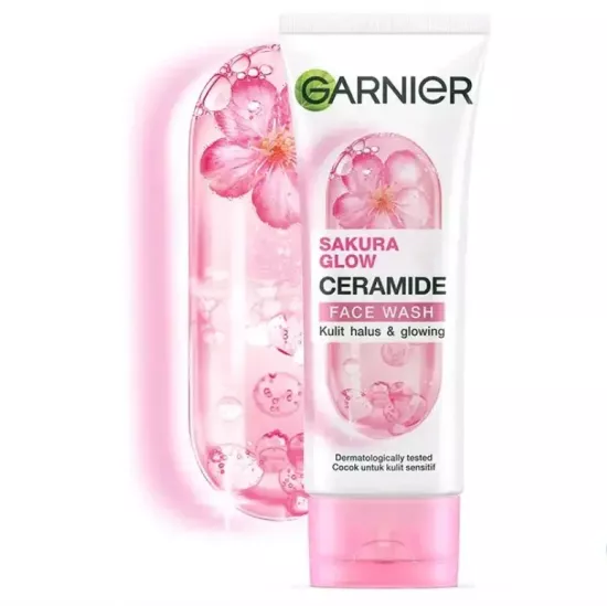 غسول الوجه غارنييه ساكورا جلو سيراميد 100 مل غسول الوجه غارنييه ساكورا جلو سيراميد 100 مل