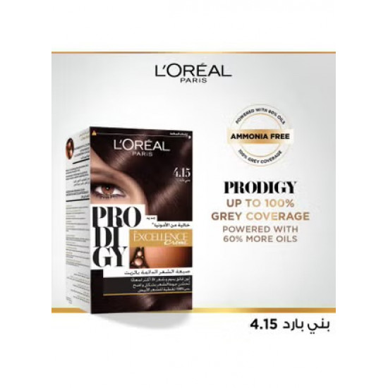 لوريال باريس صبغة بروديجي بني بارد 4.15 لوريال باريس صبغة بروديجي بني بارد 4.15