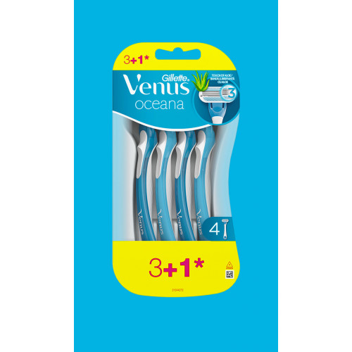 ماكينة حلاقة جيليت فينوس أوشيانا للاستخدام مرة واحدة تحتوي على 4 شفرات 