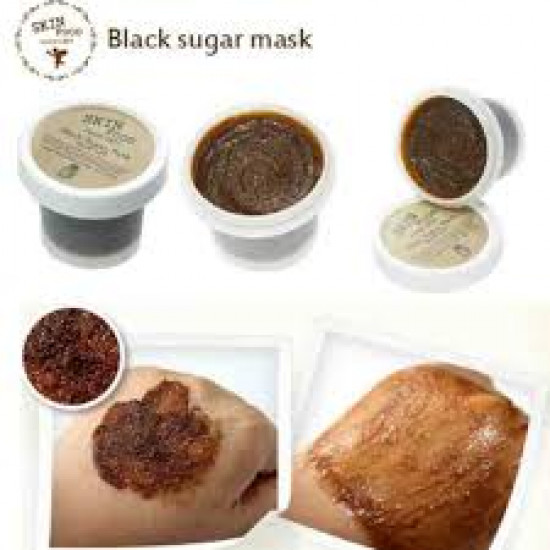 قناع الوجه بالسكر الأسود من سكن فود - 100غ قناع الوجه بالسكر الأسود من سكن فود - 100غ