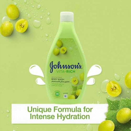 صابون سائل للاستحمام فيتا ريتش مع زيت بذور العنب من جونسون - 250مل صابون سائل للاستحمام فيتا ريتش مع زيت بذور العنب من جونسون - 250مل