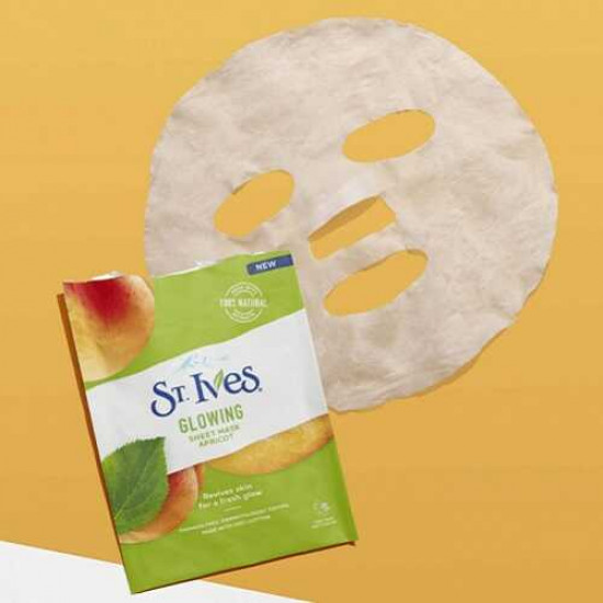 قناع ورقي بالمشمش لبشرة لامعة من سانت ايفز - قناع 1 قناع ورقي بالمشمش لبشرة لامعة من سانت ايفز - قناع 1