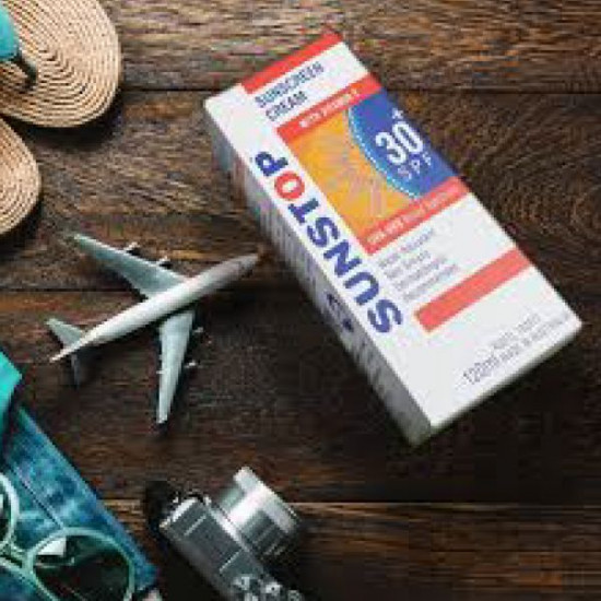 كريم واقي شمس بعامل حماية 30 SPF بفيتامين إي من صن ستوب - 120 مل كريم واقي شمس بعامل حماية 30 SPF بفيتامين إي من صن ستوب - 120 مل