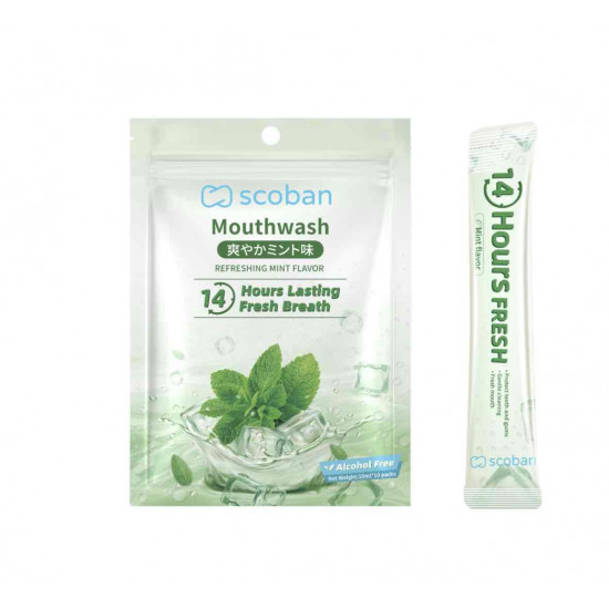 غسول الفم سكوبان بنكهة النعناع المنعشة – 10مل × 10عبوة