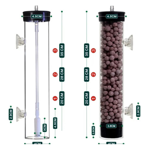 فلتر داخلي 1 في 3 داعم للبكتيريا بالإضافة الى أداة تفريخ البيض فلتر داخلي 1 في 3 داعم للبكتيريا بالإضافة الى أداة تفريخ البيض