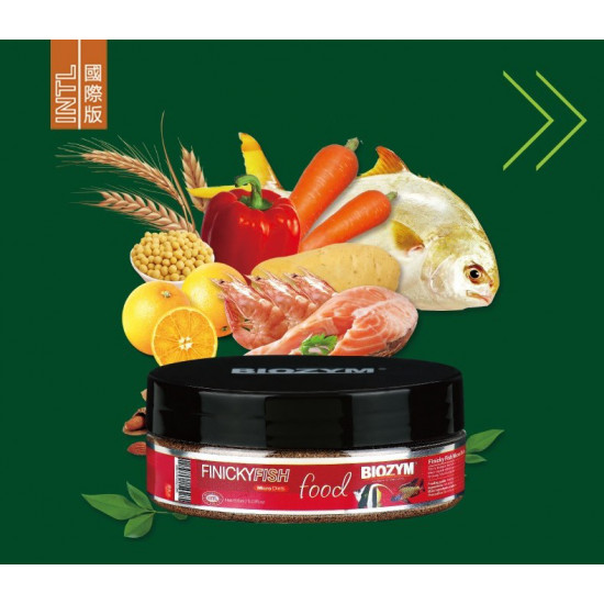 غذاء دقيق يحتوي على الأغذية النباتية والحيوانية لصغار الأسماك - Biozym Finicky Fish Food 80g غذاء دقيق يحتوي على الأغذية النباتية والحيوانية لصغار الأسماك - Biozym Finicky Fish Food 80g