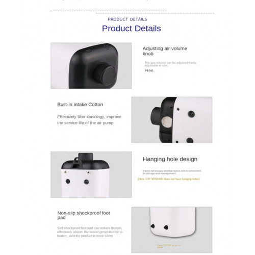 مضخة هواء للأحواض المتوسطة والكبيرة CIP-400 - SUNSUN air pump