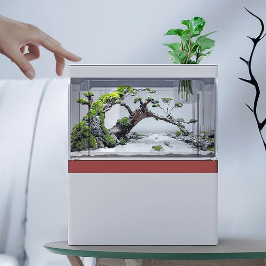 الحوض الكيوت كامل صغير مميز مع فلتر وإضاءة USB من شركة - Zaohetian aquarium size 1 الحوض الكيوت كامل صغير مميز مع فلتر وإضاءة USB من شركة - Zaohetian aquarium size 1
