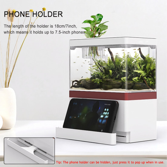 الحوض الكيوت كامل صغير مميز مع فلتر وإضاءة USB من شركة - Zaohetian aquarium size 1 الحوض الكيوت كامل صغير مميز مع فلتر وإضاءة USB من شركة - Zaohetian aquarium size 1