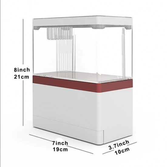 الحوض الكيوت كامل صغير مميز مع فلتر وإضاءة USB من شركة - Zaohetian aquarium size 1 الحوض الكيوت كامل صغير مميز مع فلتر وإضاءة USB من شركة - Zaohetian aquarium size 1