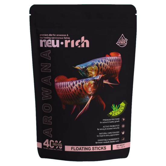 غذاء لأسماك الأروانا حجم وسط وكبير - Neu Rich Arowana Fish Food غذاء لأسماك الأروانا حجم وسط وكبير - Neu Rich Arowana Fish Food