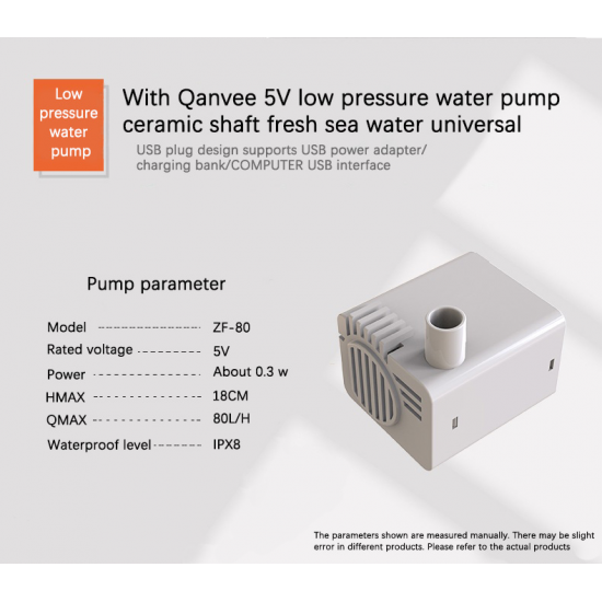 حوض كامل صغير مميز مع فلتر وإضاءة بحرية USB من شركة - QANVEE aquarium حوض كامل صغير مميز مع فلتر وإضاءة بحرية USB من شركة - QANVEE aquarium