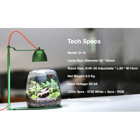 إضاءة LED RGB ذكية مع قاعدة من الألمينيوم - MicMol Drop black