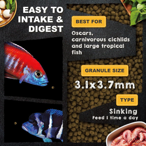 غذاء أسماك السيكلد الأمريكي والأفريقي - ULTRA FRESH ROYAL CICHLID غذاء أسماك السيكلد الأمريكي والأفريقي - ULTRA FRESH ROYAL CICHLID