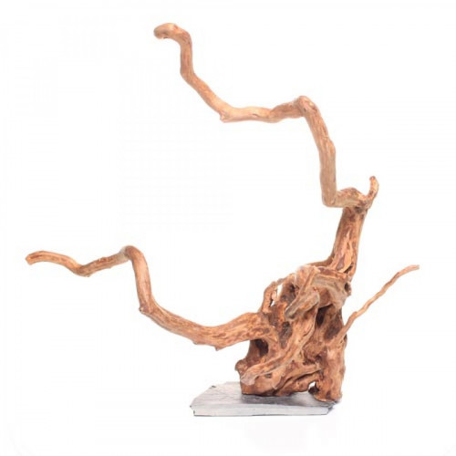 خشب متحجر من النوع Driftwood مع قاعدة من الصخر لتثبيتها على القاع خشب متحجر من النوع Driftwood مع قاعدة من الصخر لتثبيتها على القاع