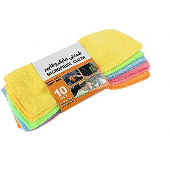 سافي واكس قماش مايكروفايبر 10 قطع مقاس 40X40 سافي واكس قماش مايكروفايبر 10 قطع مقاس 40X40