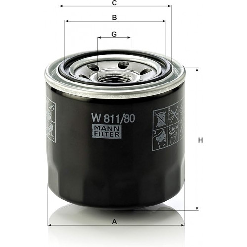 فلتر زيت مان W811/80 فلتر زيت مان W811/80
