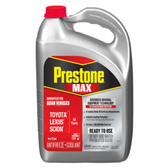 Prestone® MAX Asian Vehicles (Red) Antifreeze + Coolant  Prestone® MAX Asian Vehicles (Red) Antifreeze + Coolant