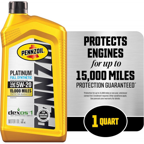 بنزاويل PENNZOIL بلاتنيوم SAE 5W20 تخليقي بالكامل 946 ملي بنزاويل PENNZOIL بلاتنيوم SAE 5W20 تخليقي بالكامل 946 ملي