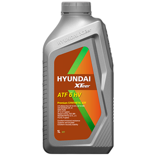 هيونداي اكستير زيت ناقل الحركة الأوتوماتيكي ATF-6 HV / Premium Synthetic هيونداي اكستير زيت ناقل الحركة الأوتوماتيكي ATF-6 HV / Premium Synthetic