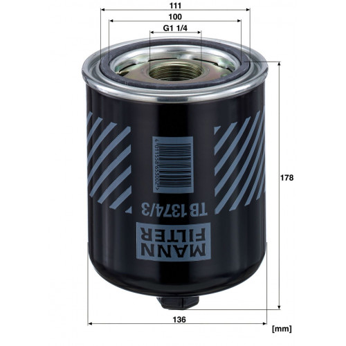 MANN FILTER AIR DRYER CARTRIDGE FILTER TB1374/3 x GERMANY