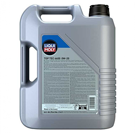 ليكوي مولي زيت محرك صناعي بالكامل 6600 SAE 0W-20 منLTR 5 ليكوي مولي زيت محرك صناعي بالكامل 6600 SAE 0W-20 منLTR 5