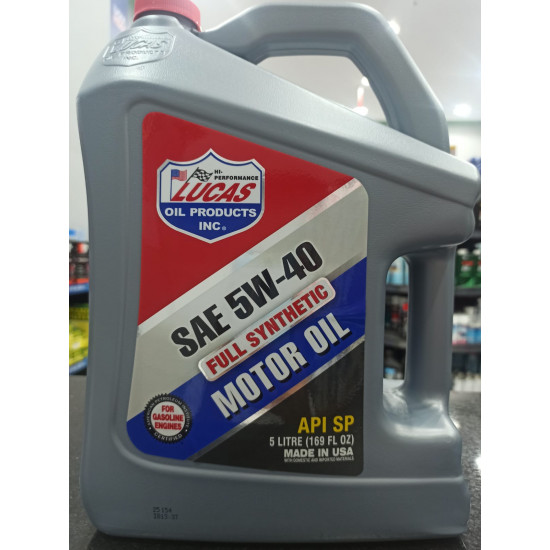 لوكاس زيت محرك 5W-40 الاصطناعي بالكامل - أداء فائق للمحركات الحديثة 5 لتر لوكاس زيت محرك 5W-40 الاصطناعي بالكامل - أداء فائق للمحركات الحديثة 5 لتر