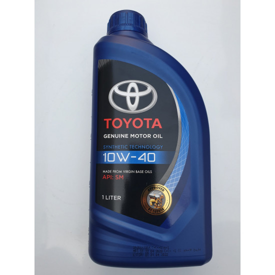 تويوتا زيت محرك 10W-40 زيت المحرك الأصلي الشبة تخليقي عبوة 1 لتر تويوتا زيت محرك 10W-40 زيت المحرك الأصلي الشبة تخليقي عبوة 1 لتر