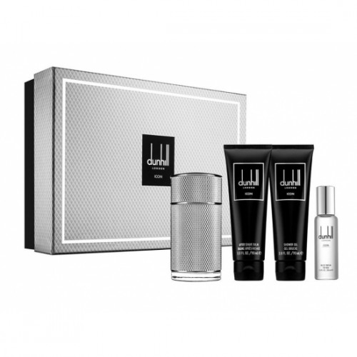 مجموعة دنهل ايكون 4 قطع للرجال (عطر 100 مل + شاور جل 90 مل + بعد الحلاقة بال) مجموعة دنهل ايكون 4 قطع للرجال (عطر 100 مل + شاور جل 90 مل + بعد الحلاقة بال)