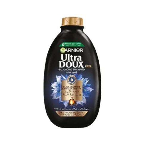 غارنييه الترا دوكس شامبو بالفحم الاسود وزيت حبة البركة - 400 مل غارنييه الترا دوكس شامبو بالفحم الاسود وزيت حبة البركة - 400 مل