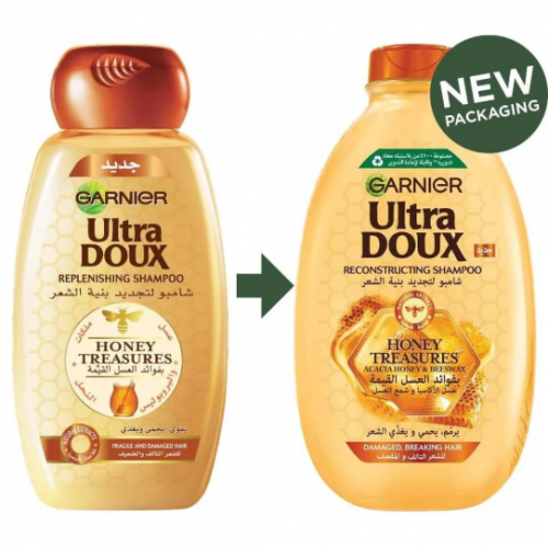 غارنييه الترا دوكس شامبو لتجديد بنية الشعر بفوائد العسل القيمة - 400 مل غارنييه الترا دوكس شامبو لتجديد بنية الشعر بفوائد العسل القيمة - 400 مل