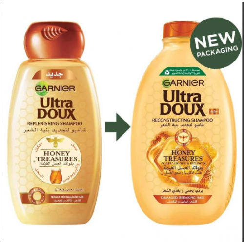 غارنييه الترا دوكس شامبو لتجديد بنية الشعر بفوائد العسل القيمة - 400 مل غارنييه الترا دوكس شامبو لتجديد بنية الشعر بفوائد العسل القيمة - 400 مل