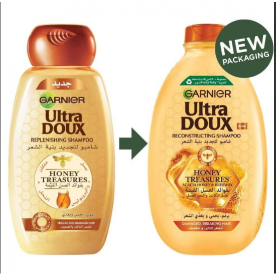 غارنييه الترا دوكس شامبو لتجديد بنية الشعر بفوائد العسل القيمة - 400 مل غارنييه الترا دوكس شامبو لتجديد بنية الشعر بفوائد العسل القيمة - 400 مل