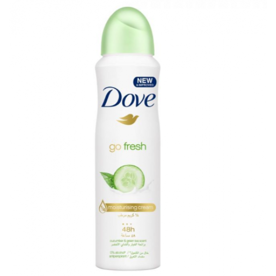 دوڤ، بخاخ مزيل للعرق، جو فريش انتعاش الخيار والشاي الأخضر - 150 مل