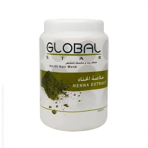 جلوبال ستار حمام زيت وماسك للشعر بخلاصة الحناء - 1500 مل جلوبال ستار حمام زيت وماسك للشعر بخلاصة الحناء - 1500 مل