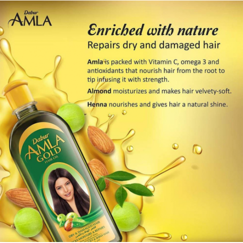 دابر املا زيت شعر املا 200 مل ذهبي