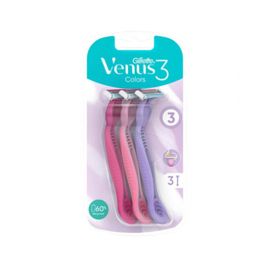 جيليت فينوس ماكينة حلاقة 3 شفرات - 3 حبة