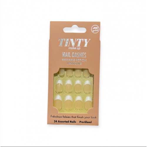 تنتي ميك اب طقم اظافر لاصقة 24 قطعة درجة ms18